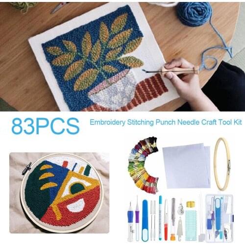 Universal 83PCS DIY Embroidery Tools Kit Embroidery Patterns Needle Pen Set Craft Tools Kit For Embroidery