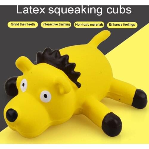 Pop It Big Pet Latex Vocal Toys Q Version Cartoon Lion Dog Toys Bite Resistant A Molar Tooth Latex Dog Products Pets Acessorios