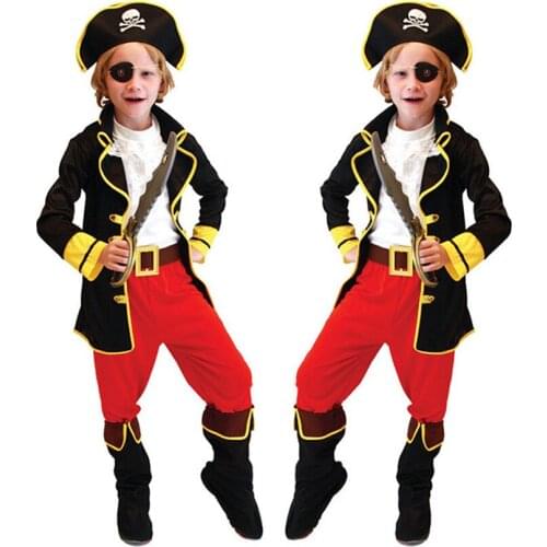 Halloween Show Makeup Stage Children Costumes Caribbean Children Little Pirate Costumes