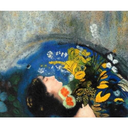 Famous Figurative Wall Art Painting Ophelia, 1903 by Odilon Redon Home Decor Canvas Oil Painting Hand Painted High Quality