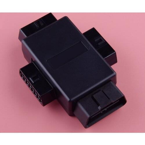 16 Pins Car 12-24V OBD2 OBD II Splitter Adapter Cable Connector Multifunction 1 Male To 3 Female Diagnostic Tool