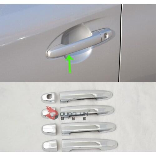 Car Accessories Exterior Decoration ABS Chrome LHD Side Door Handle Cover Trim For Toyota Vios/Yaris Sedan 2014 Car-styling