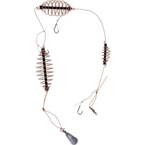 Fishing Bait Cage Carp Fishing Accessories Swivel with 3 Line Hooks Carp Feeder Fishing Tackle 15/20/30g