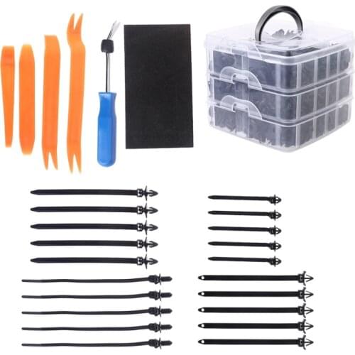 Vehicle Clips Fastener Removal Tools Car Fasteners Assortment Auto Push Pin Rivets Set with Plastic Storage Case