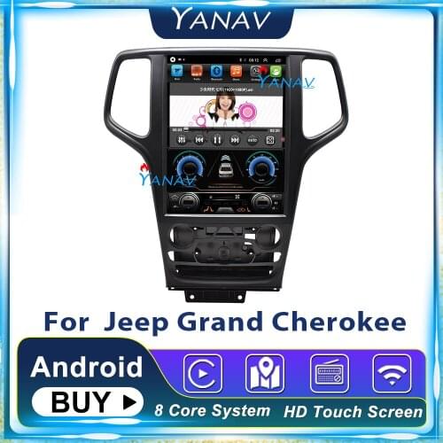 Tesla 12.1 Android Car Radio For Jeep Grand Cherokee 2010-2019 Auto GPS Navigation Multimedia Player Head Unit DSP Stereo