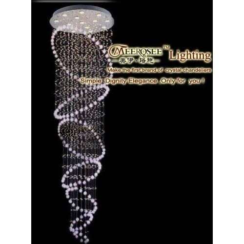 Large Crystal Ceiling Light Spiral Stair crystal Light fixture lustres de cristal lamp fitting home lighting MD0627 D60cm H220cm