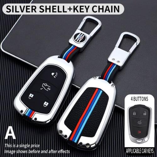 Zinc Alloy Car Key Cover Case For Cadillac Escalade CTS XTS ATS ATS-L XLS SRX 2015 3/4/5 Button 28T CTS-V XT5 CT6 Protect Shell