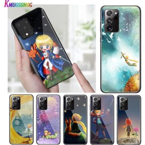 Bright Black Cover The Little Prince And the Fox for Samsung S20 Ultra Plus A91 A81 A71 A51 A41 A31 A21 A21S A11 5G Phone Case