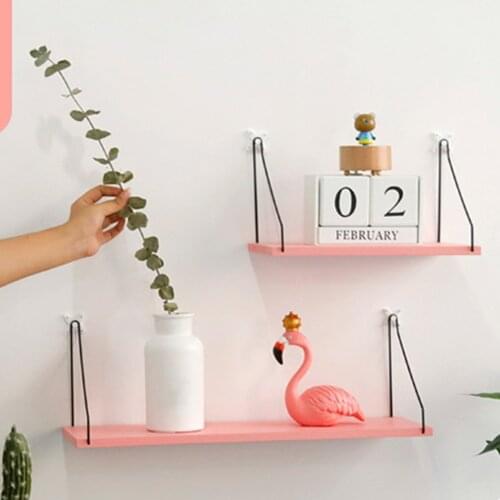 Geometric Shape Wooden Wall Shelf Wall Mounted Storage Rack Organization For Bedroom Kitchen Kid Room Decoration