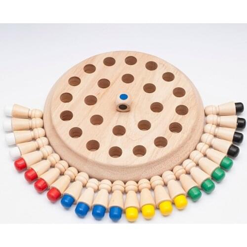 Kids Wooden Memory Match Stick Chess Game Fun Block Board Game Educational Color Cognitive Ability Toy For Children
