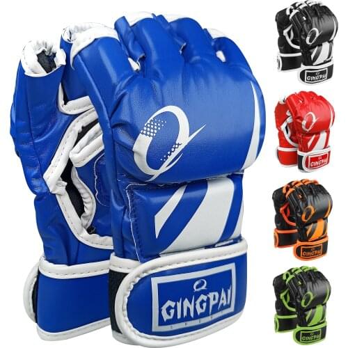 Hot sale pro style MMA gloves half finger grappling fighting Sparring Glove Training kick boxing gloves mix Martial arts gloves