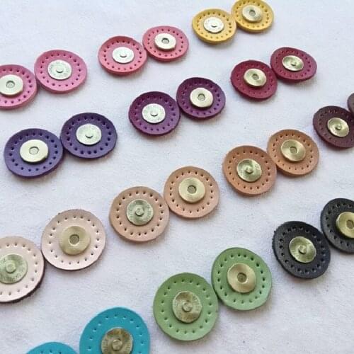 Leather Magnetic Buckle handmade DIY Cloth art patchwork bag Lock accessories magnetic Snap button 6 Sets/lot