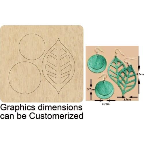 Round Circle Earring Hollow Out Leaves Eardrop Cutting Mold Wood Dies For Leather Blade Rule Cutter For DIY Leather Cloth Crafts