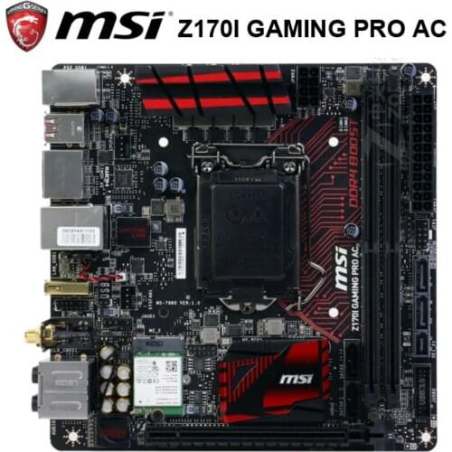 LGA 1151 MSI Z170I GAMING PRO AC Motherboard 1151 DDR4 32GB Intel Z170 Core i7/i5/i3 Original Desktop MSI Z170 Mainboard 1151