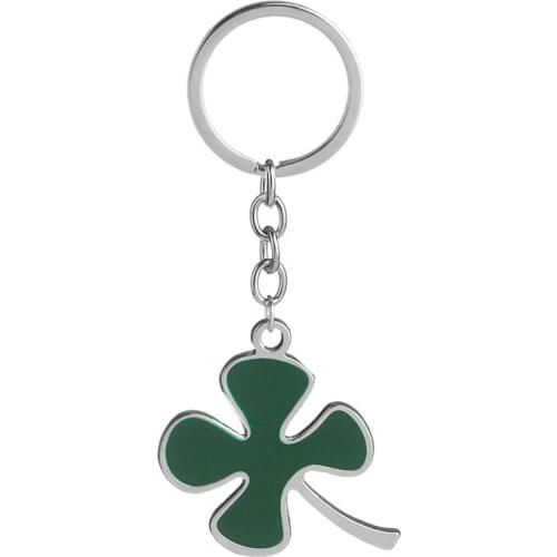 Fashion Jewelry Trendy Plant Leaf Sliver Zinc Alloy Key Chain For Men Women Key Ring