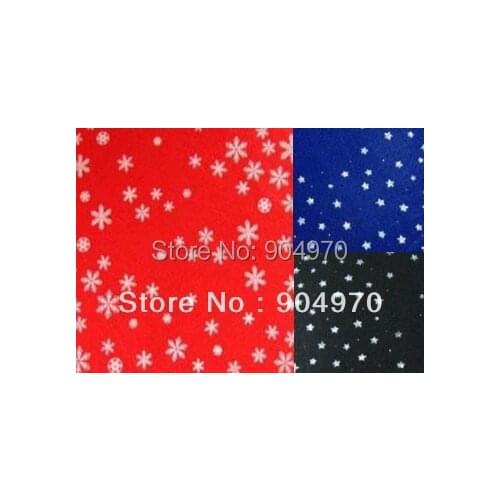 Printed Felt Fabric Poly DIY non-woven 28CM X 28CM 18pcs 3 color mix Great Quality snowflakes shining Star Good quality FreeShip