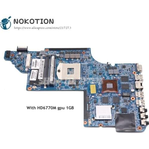 NOKOTION For HP Pavilion DV7 DV7-6000 Laptop Motherboard HM65 DDR3 HD6770M 1GB 639391-001 665991-001