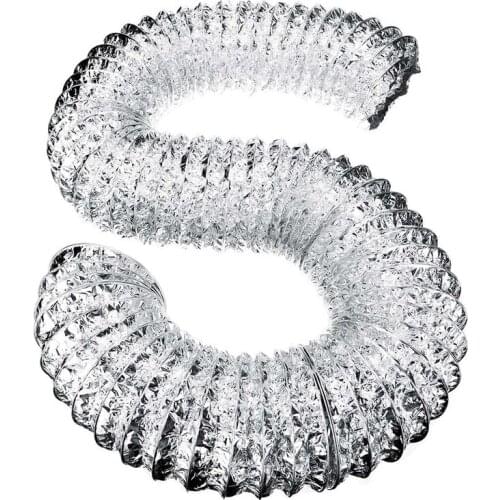 New 4Inch Ventilator Pipe 100Mm Pvc Aluminum Tube Air Ventilation Pipe Hose Flexible Exhaust Duct 3/2M Air System Vent Bathroom