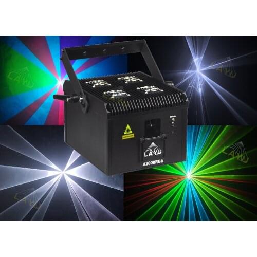 New design 2W high configuration dust proof design club KTV room use 2W RGB animation laser light with SD card