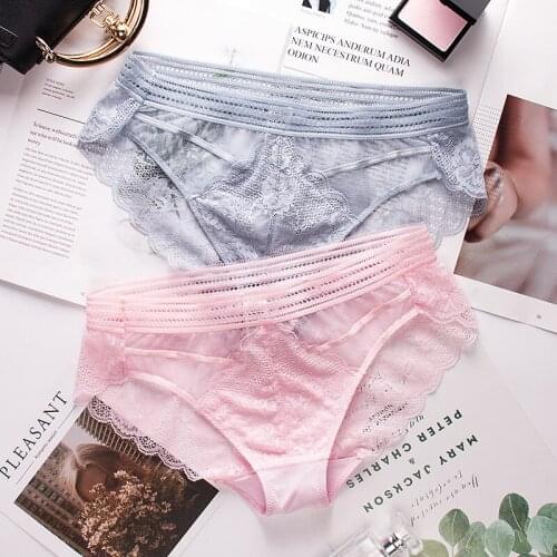 Autumn Briefs Women Cotton Lace Seamless Panties Tangas Underwear Women Sexy Bowknot Thongs And G Strings 6 Colors