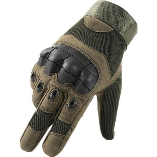 Full Finger Tactical Gloves Men Military Paintball Airsoft Outdoor Climbing Riding Army Male Rubber Knuckle Tactical Hand Gloves