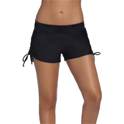 Seaside vacation swimming trunks four-corner beach split swimwear versatile low-waist drawstring swimming trunks