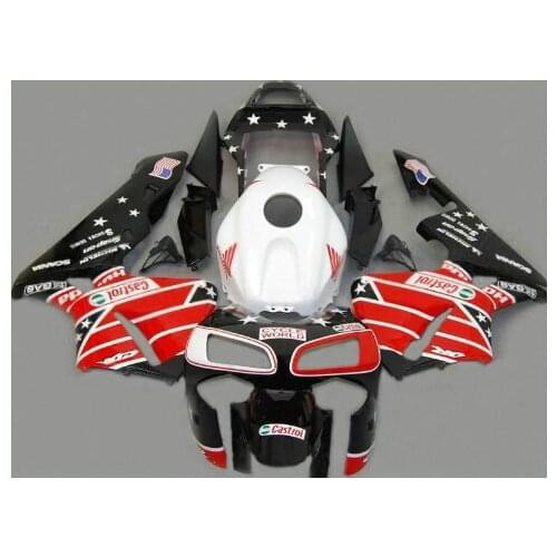 Complete Injection ABS Plastics Motorcycle Fairing Kits For pe CBR600 CBR600RR F5 03 04 2003 2004 Red Black Fairings