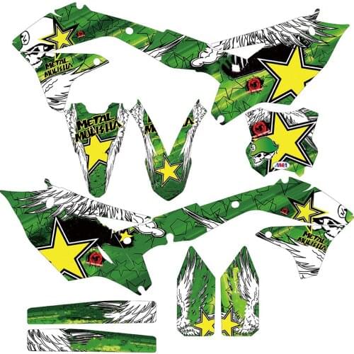Full set of 3M Stickers kits Motorcycle Graphics Decals For Kawasaki KXF450 KX450F 2018 2017 2016 For Kawasaki 450 KXF 2016-2018