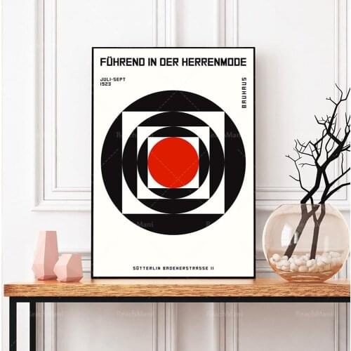 Retro Poster Bauhaus Exhibition Poster Retro Painting Retro Wall Picture Home Decor Decoration