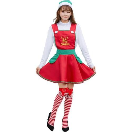 Christmas New Cute Sweet Christmas Costume Stage Costume Lotte Cute Christmas Maid Costume