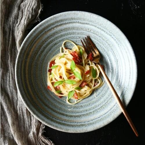 ANTOWALL Salad Bowl Ceramic Noodle Deep Plate Pasta Cold Bowl Procelain Nordic Bowl Wholesale