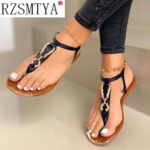 Women Flip Flop Sandals Ladies Narrow Band Flat Woman 2021 Summer Fashion Bling Crystal Shoes Female Footwear Plus Size 35-43