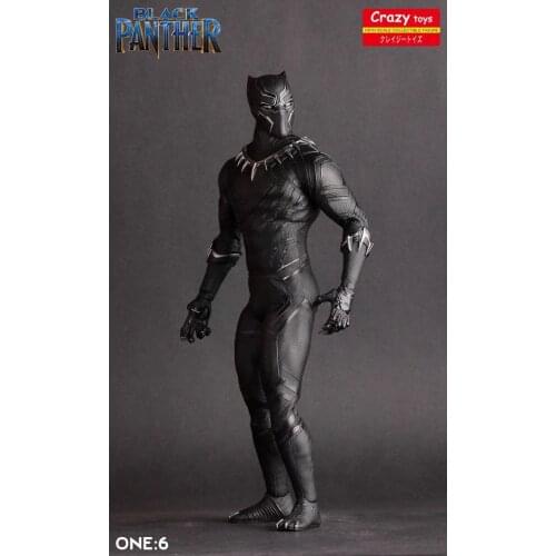 Crazy Toys 1:6 Avengers Infinity War Super Hero Black Panther Action Figure PVC Toy Brinquedos 28cm