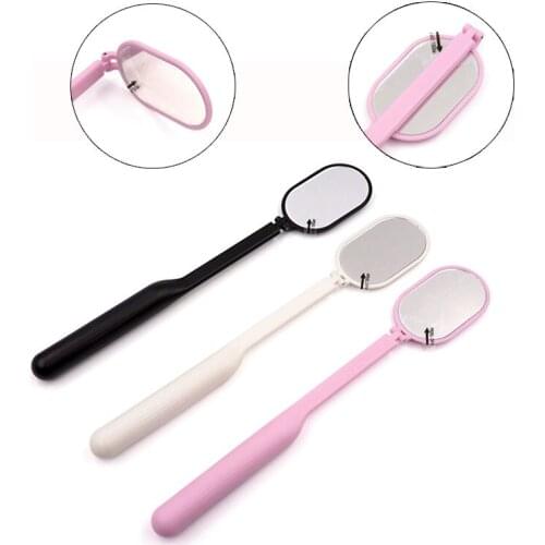 Magnifying Checking Eyelash Extension Grafting Mirror Acrylic Handle Plastic Mouth Oral Teeth Care Eyelashes Makeup Tool