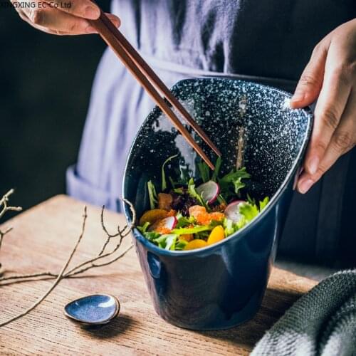 High-end Japanese Ceramic Bowl 400ml Dish Porcelain Bowl Snack Dish Plate Vegetable Storage Bowl Simple Kitchen Supplies