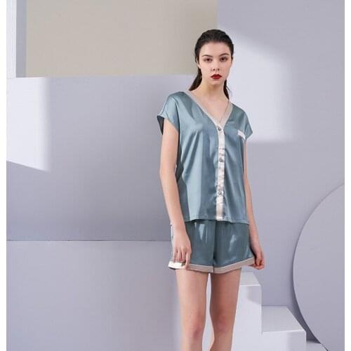 S001 Pajamas ladies thin short-sleeved suit comfortable summer homewear set