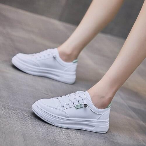 White Women Shoes New Chunky Sneakers For Women Lace-Up White Vulcanize Shoes Casual Fashion Dad Shoes Platform Sneakers Basket