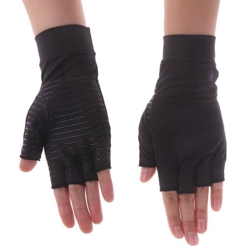 1Pair Women Men Hands Arthritis Gloves Grip Arthritis Copper Fiber Pain Therapy Joint Compression Relief Hand Circulation Gloves