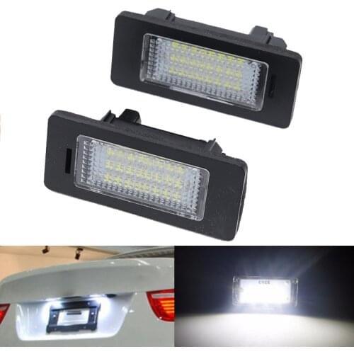 1 Pair License Plate Light 6000k White No Error Led Number License Plate Light For BMW X5 X6 M5 E90 E91 E92 E61 E70 E71 E39 E60