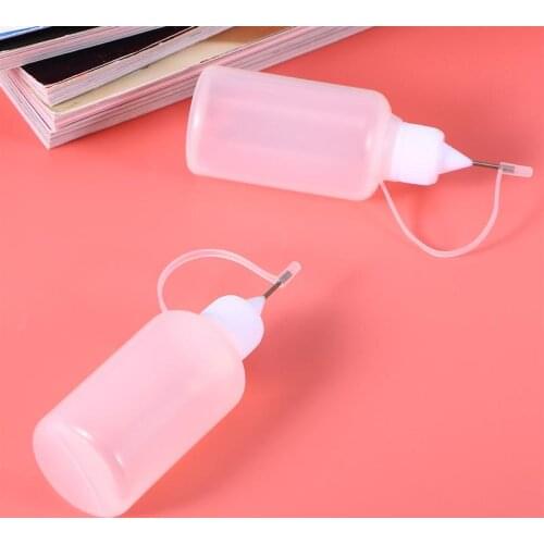 10Pcs 30ml Needle Tip Glue Bottle Applicator DIY Quilling Tool Precision Bottle (White)