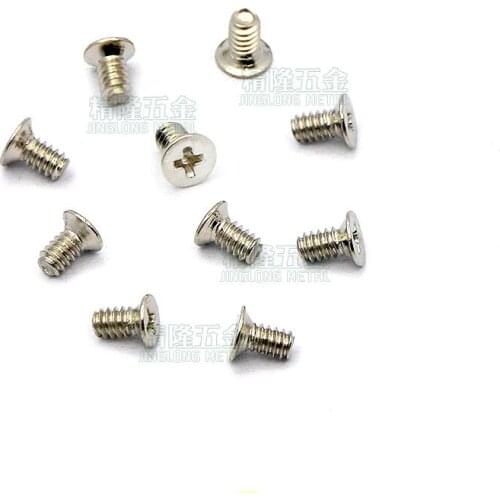 1000pcs/lot M1.7*2.5 Head diameter 2.5mm Countersunk head philips machine screw nickel plated KM1.7
