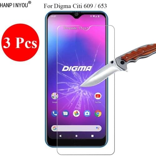 3 Pcs/Lot New 9H 2.5D Tempered Glass Screen Protector For Digma Citi 609 / 653 Protective Film Guard
