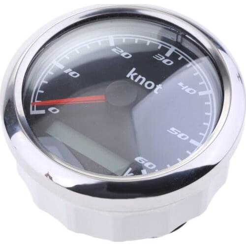 9-32V 85mm Marine Auto Car Digital Speedometer LCD Gauge 0-60Knots