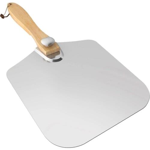 Pizza Peel Aluminium Metal Pizza Paddle Pizza Shovel With Foldable Handle For Oven Removable Pizza Shovel