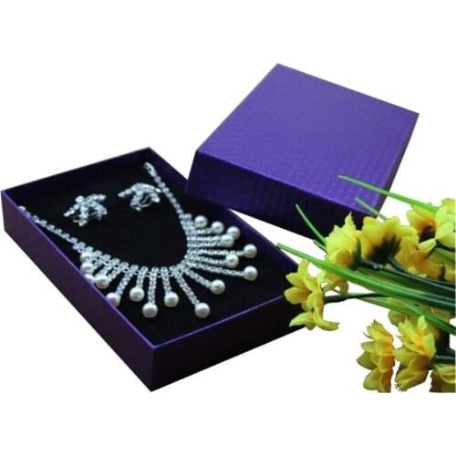 Free shipping wholesale 30pcs/lot 15*9.5*2.6CM Big Pedant Gift Box Purple Necklace Earring Jewellery Set Packing Big Jewelry Box