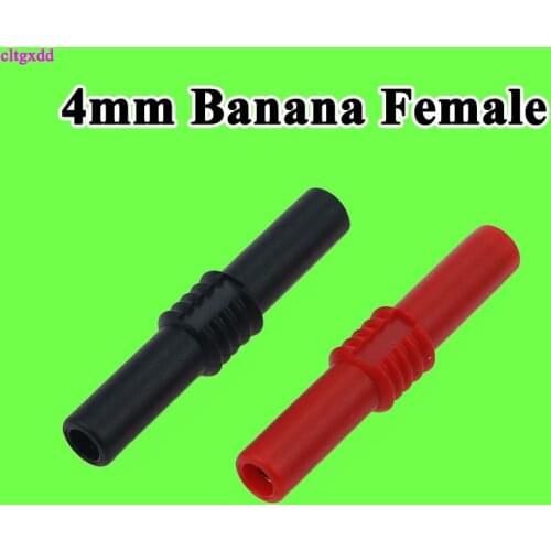 Cltgxdd 1pcs 4mm Banana Jack Female to Female Adapter Coupler Connector Insulated Banana Plug Connectors