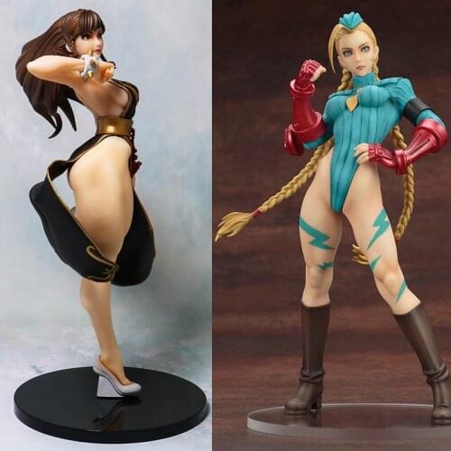 Chun Li Figures Sexy Girl Game Anime Cammy Action Figure Cartoon Figura Collection Model Toys 23cm