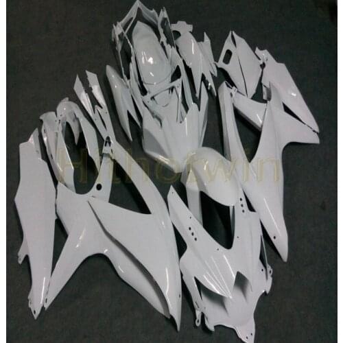 Custom GSX-R750 motorcycle Fairing hull for GSX-R600750 K8 2008 2009 2010 white motor panels Bolts Injection mold GSX R600