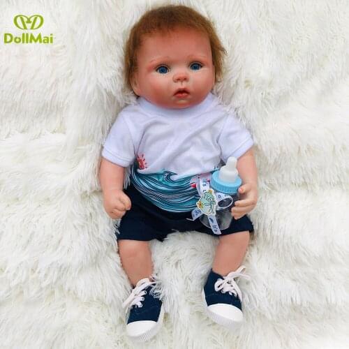 Bebes reborn baby doll 35cm real soft silicone reborn dolls toys for children present birthday gift boneca reborn