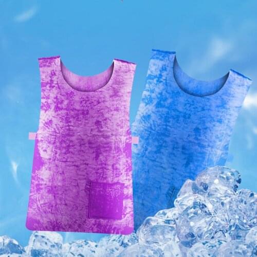 Summer Cooling Vest PVA Waterproof Fabric High Temperature Protective Ice Vest Outdoor Sports Work Vest For Outdoor Sports